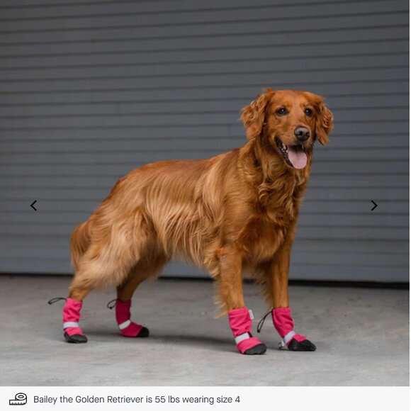 NWT, Canada Pooch Soft Shield Boots for Dogs, Water-resistant, Hot Pink, Size 4 - Picture 3 of 16